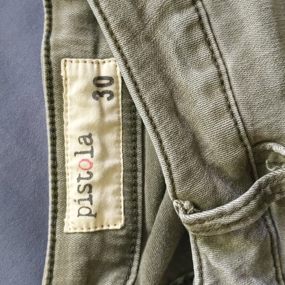 Pistola Olive Green Jeans with Knee pad detailing : Size 30 - Picture 2 of 5